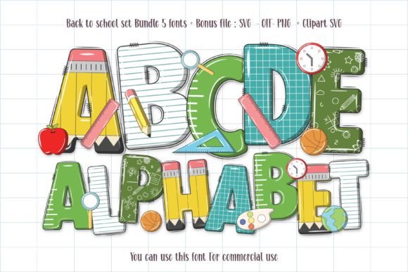Back to School Set: A Bold Typographic Statement