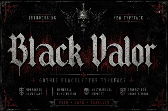 Black Valor: A Bold Typographic Statement