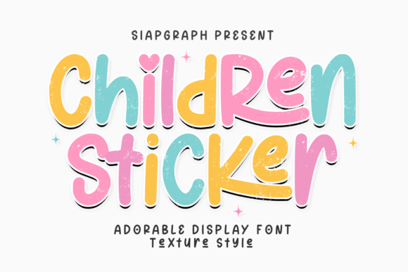 Children Sticker Texture: A Playful Font for Creative Projects