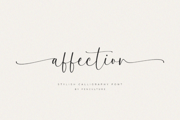 Discover the Elegance of Affection: A Versatile Calligraphy Font for Creative Expression