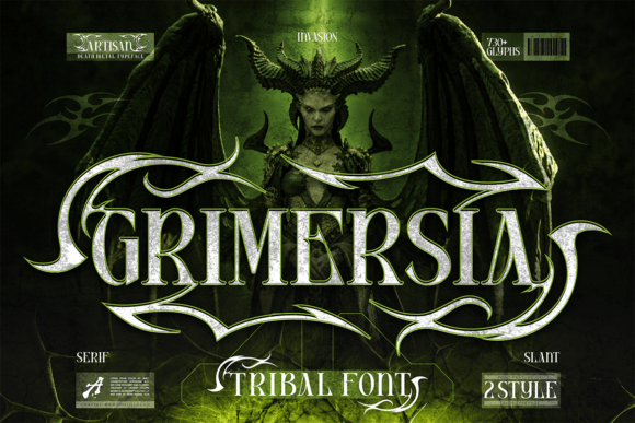 Discover the Power of Grimersia: A Bold Serif with Tribal Roots