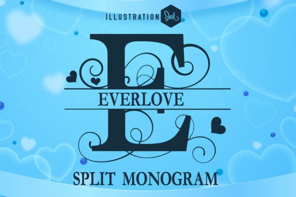 Everlove Split Monogram: A Versatile Design Asset for Modern Creations