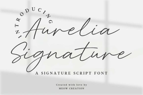 Graceful Typography with Aurelia Signature: Elevating Branding and Design