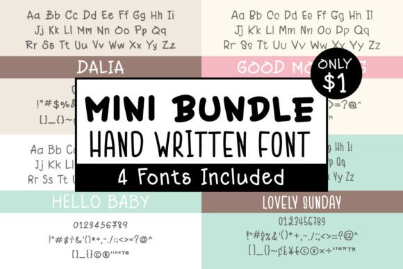 Mini Bundle: A Handwritten Font Collection for Creative Expression