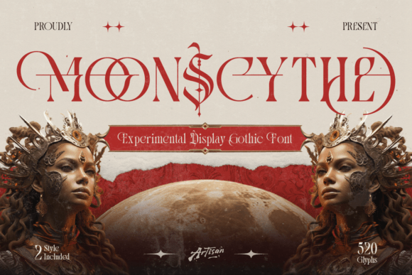 Moonscythe: A Dramatic Display Gothic Font Inspired by the Moon and Scythe