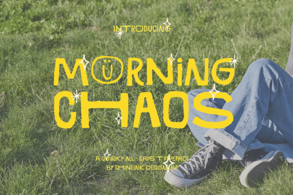 Morning Chaos: A Bold, Quirky, and Expressive All-Caps Display Typeface