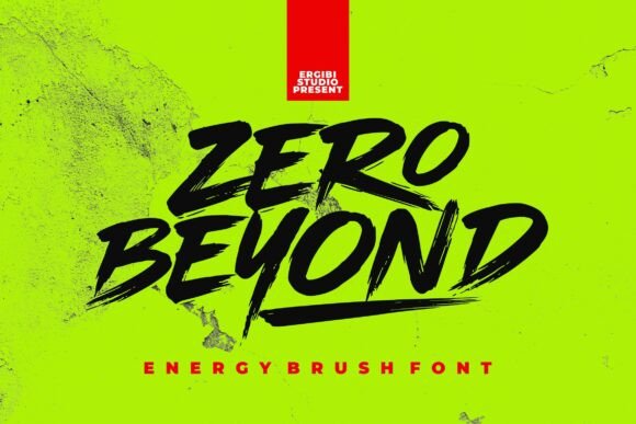 Zero Beyond: The Bold Brush Font That Commands Attention